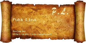 Pukk Lina névjegykártya